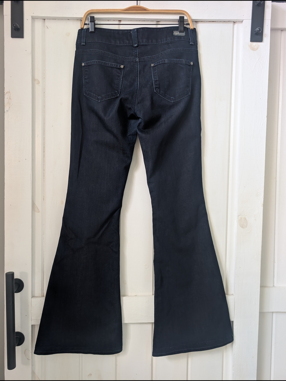 Paige Premium Denim Cheviot Hills Flare Jeans Size 28 Dark Wash Boho - Picture 2 of 16